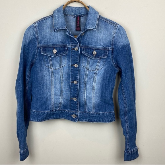 Almost Famous || Denim Jean Jacket; Size L - Picture 1 of 9